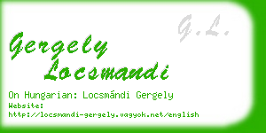 gergely locsmandi business card